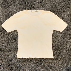 Off White Ribbed Top